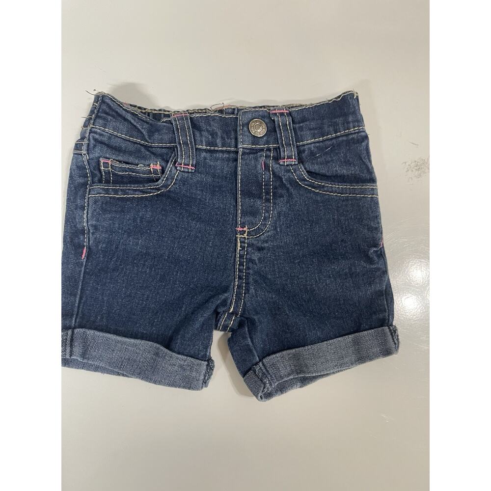US POLO Assn. Jean shorts for Girls 12‎ Months Preppy Strech Waistband